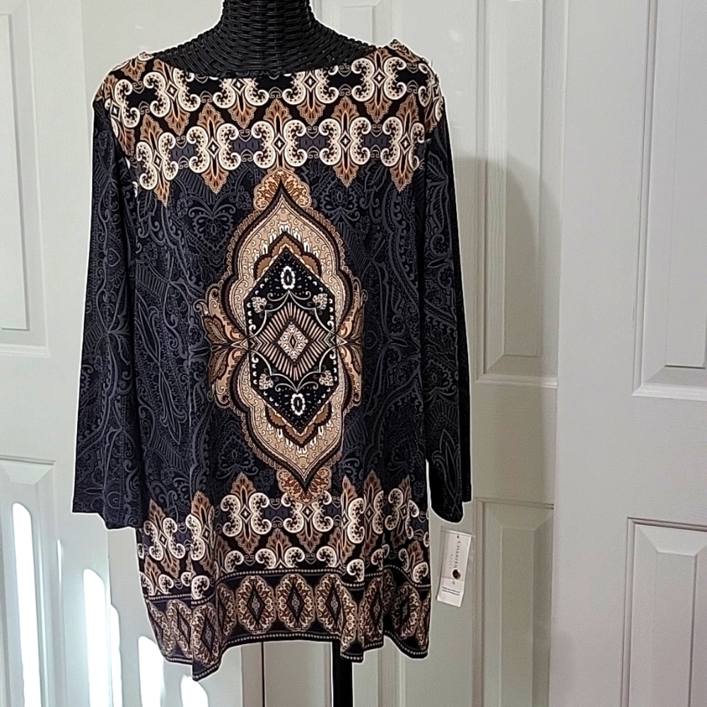 Charter Club Womens Top Size 3X Multi Color NWT